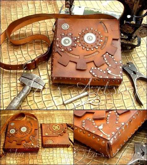 fake leather steampunk bags diy|steampunk leather handbags.